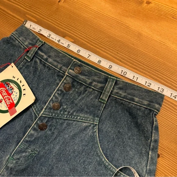 Coca-Cola Vintage 1986 Deadstock NWT Denim Jean Midi Skirt Button-Front 8 - Picture 12 of 15